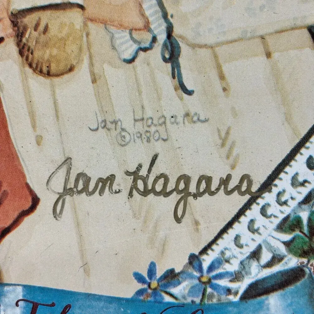 Vintage Jan Hagara “A Token of Love” Decorative Tin Tray